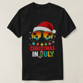 Christmas in July Tropical Summer Holiday T-Shirt