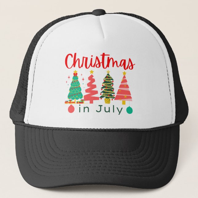 christmas in july trucker hat (Front)