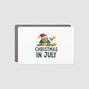 Christmas In July Turtle Summer Xmas Tortoise Wome Car Magnet