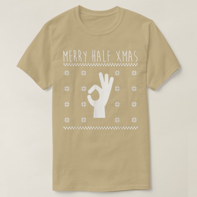 Christmas In July  Ugly Christmas Merry Half Xmas  T-Shirt (Design Front)
