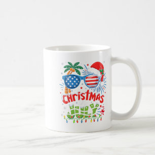 Christmas In July Usa Flag Summer Beach Hawaii San Coffee Mug
