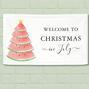 Christmas in July Watermelon Banner
