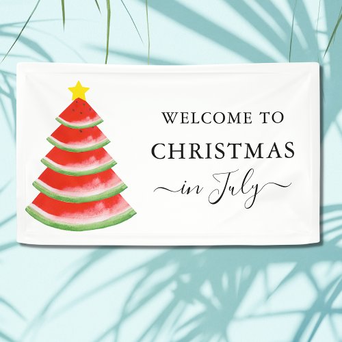 Christmas in July Watermelon Banner