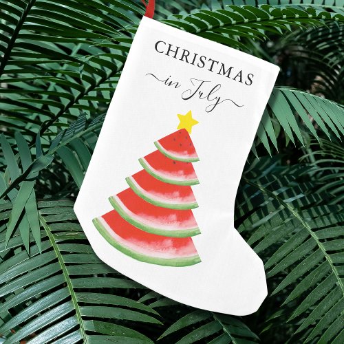 Christmas in July Watermelon Christmas Stocking