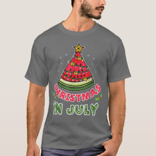 Christmas In July Watermelon Christmas Tree T-Shirt