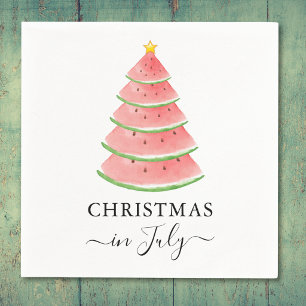 Christmas in July Watermelon Napkins