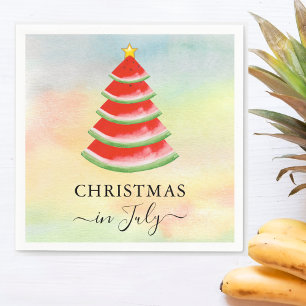 Christmas in July Watermelon Napkins