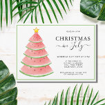 Christmas in July Watermelon Summer Party Invitation<br><div class="desc">This Christmas in July Party Invitation is decorated with a watercolor watermelon tree.
Easily customizable.
Use the Design Tool to change the text size,  style,  or color.
Because we create our artwork you won't find this exact image from other designers.
Original Watercolor © Michele Davies.</div>
