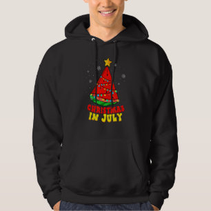Christmas In July Watermelon Tree Light Summer Par Hoodie