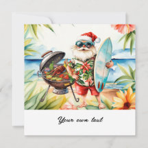 Christmas in July with Santa at the beach  Holiday