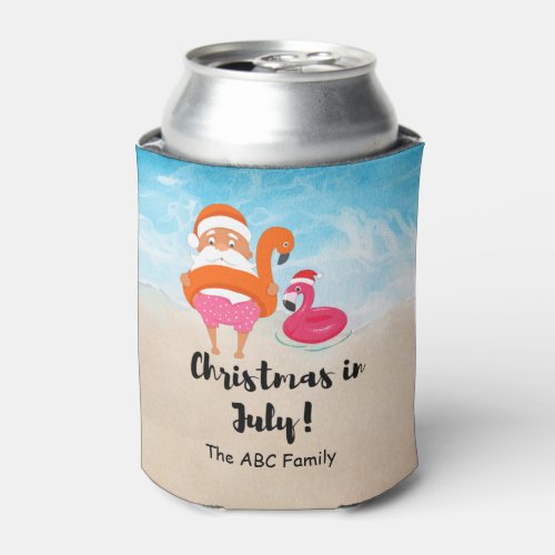 Christmas in July with SANTA CLAUS   Can Cooler