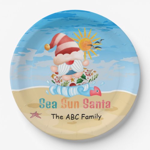 Christmas in July with SANTA CLAUS   Paper Plates