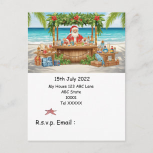 Christmas in July with SANTA CLAUS Save the date Postcard