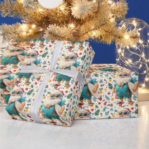 Christmas in July with SANTA CLAUS Wrapping Paper