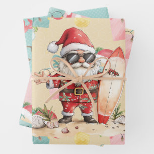 Christmas in July with SANTA CLAUS Wrapping Paper Sheets