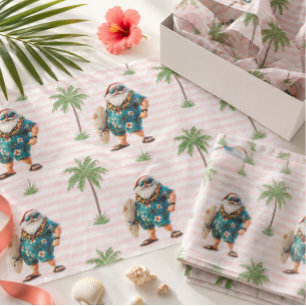 Christmas in July with SANTA CLAUS Wrapping Paper Sheets