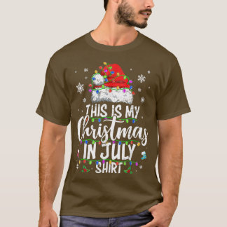 Christmas in JulySanta Hat Summer Beach Vacation X T-Shirt