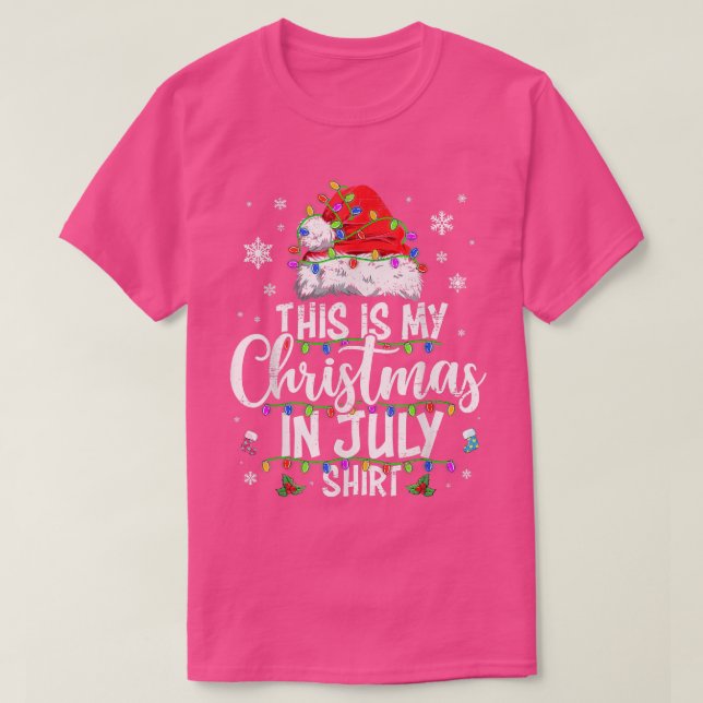 Christmas in JulySanta Hat Summer Beach Vacation X T-Shirt (Design Front)