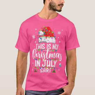 Christmas in JulySanta Hat Summer Beach Vacation X T-Shirt