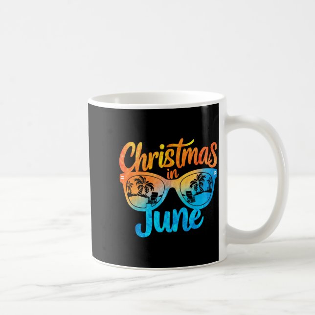 Christmas In June Sungles Funny Summer Vacation  Coffee Mug (Right)