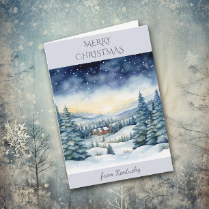 Christmas in Kentucky Winter Landscape Holiday Card