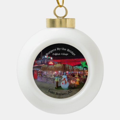 Christmas in Lake Havasu  Ceramic Ball Christmas Ornament