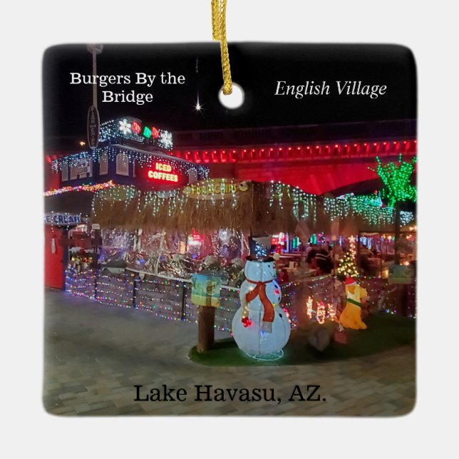 Christmas in Lake Havasu  Ceramic Ornament (Front)