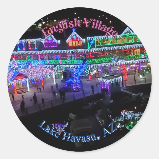 Christmas in Lake Havasu  Classic Round Sticker (Front)