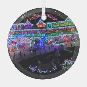 Christmas in Lake Havasu Glass Ornament