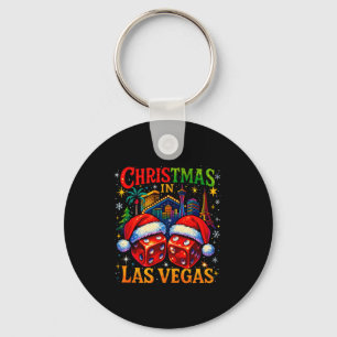 Christmas In Las Vegas Funny Holiday Design Long S Keychain