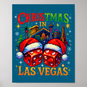 Christmas In Las Vegas Funny Holiday Design Long S Poster