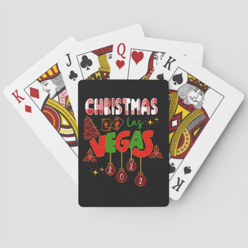 Christmas in Las Vegas Group Matching Typographic Poker Cards