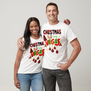 Christmas in Las Vegas Group Matching Typographic T-Shirt