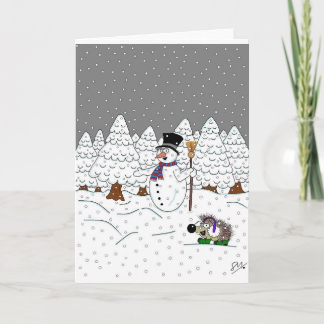 Christmas in Magic Tree Wood Holiday Card (Front)