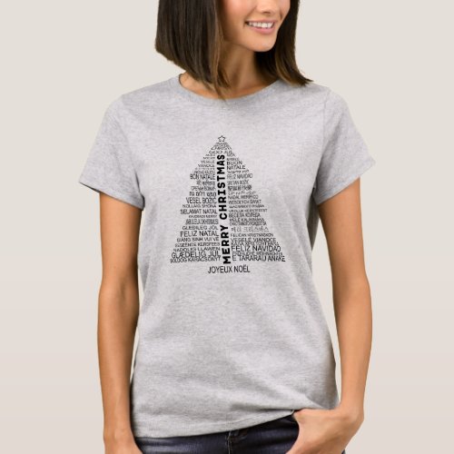  Christmas in many languages  T_Shirt