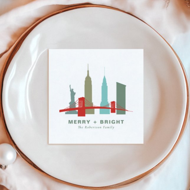 Christmas in New York, Architecture Skyline Napkins (Creator Uploaded)