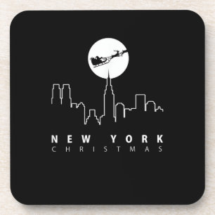 Christmas in New York City Beverage Coaster