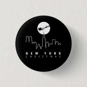 Christmas in New York City Button