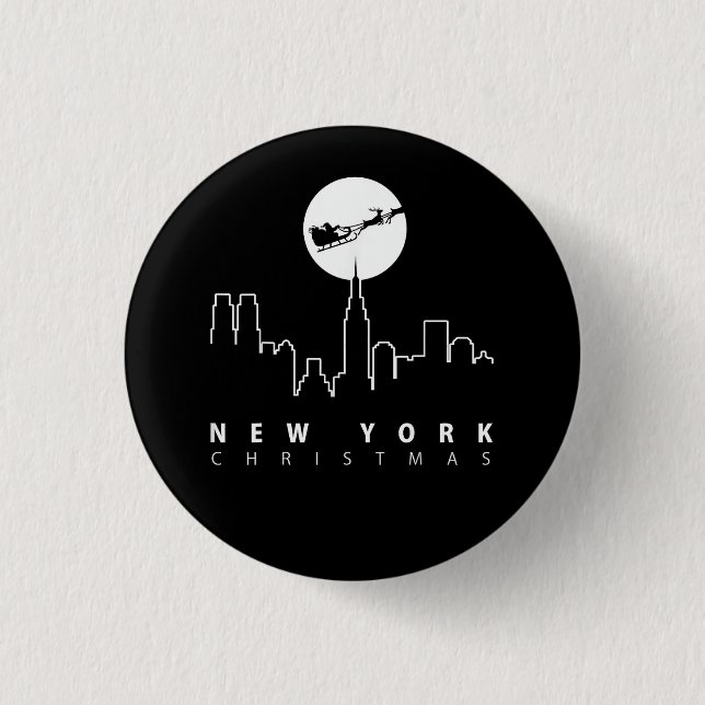 Christmas in New York City Button (Front)