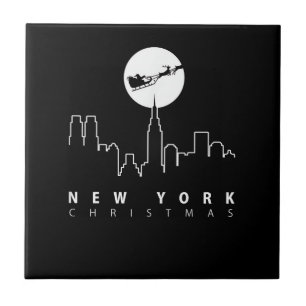 Christmas in New York City Ceramic Tile