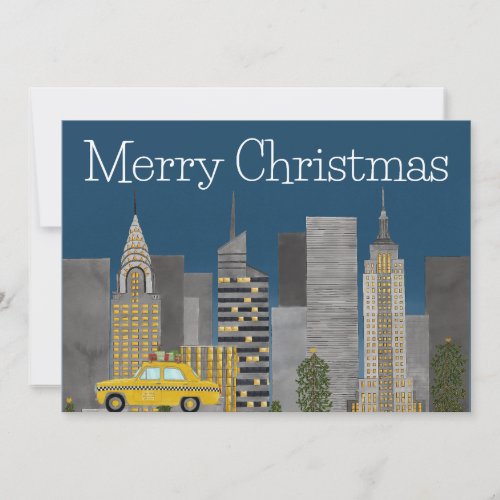 Christmas in New York City Customizable  Holiday Card