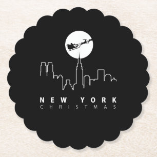Christmas in New York City Paper Coaster