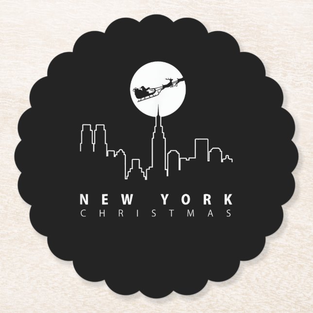 Christmas in New York City Paper Coaster (Front)