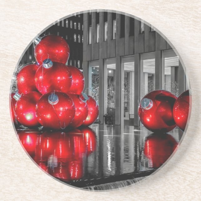 Christmas in New York City Photo Drink Coaster (Front)
