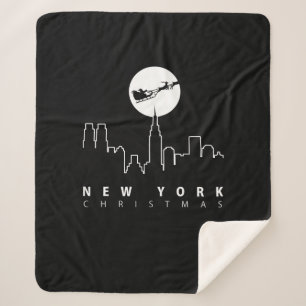 Christmas in New York City Sherpa Blanket