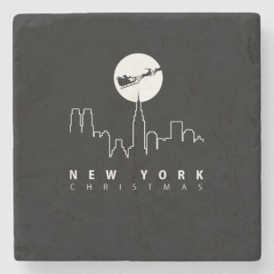 Christmas in New York City Stone Coaster