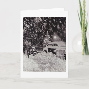 Christmas in New York City Vintage 1950s Holiday Card