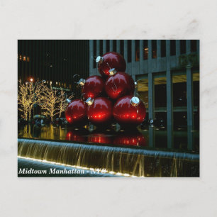 Christmas in New York Holiday Postcard