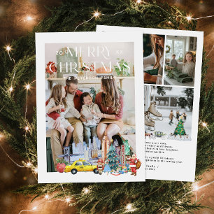 Christmas in New York Watercolor Photo Card