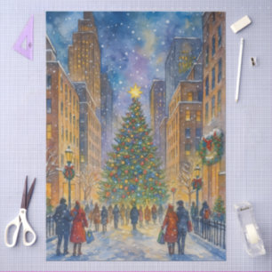 Christmas in New York – Winter City Scene  Tissue Paper